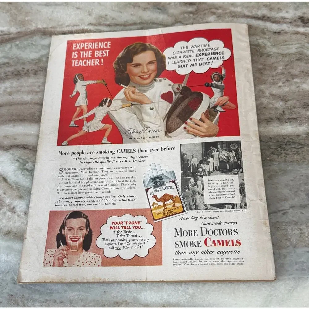 Vtg Screen Romances Magazine Aug. 1947 Joan Crawford Ads Movies +
